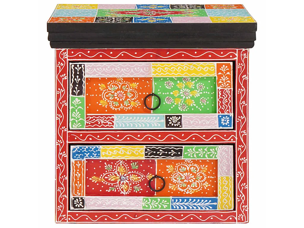 Table de chevet avec tiroir 2 pièces Multicolore 40 x 30 x 40 cm