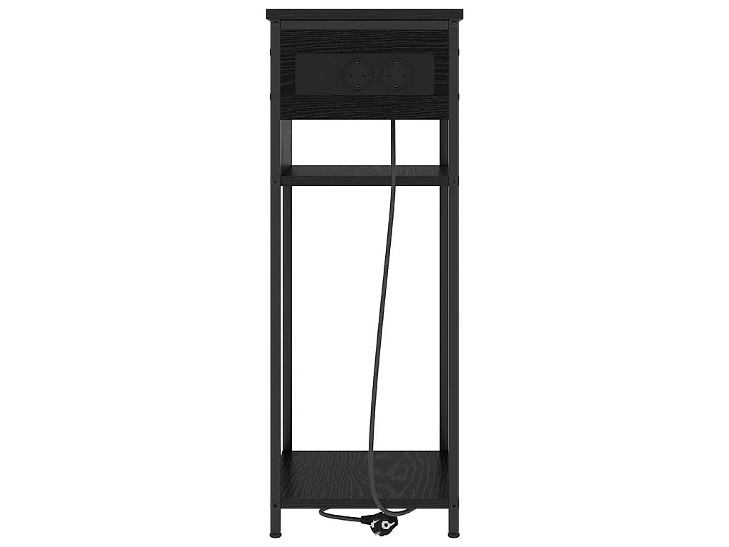 Armario de Noche Roble negro 41 x 28 x 76 cm