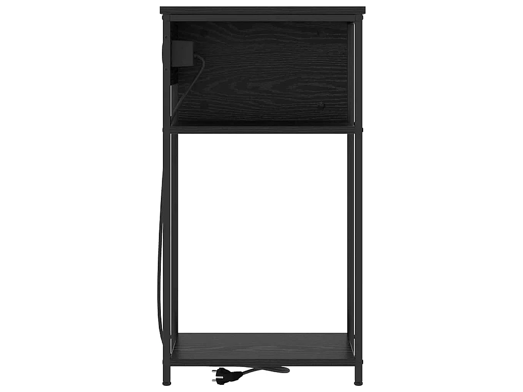 Armario de Noche Roble negro 41 x 28 x 76 cm