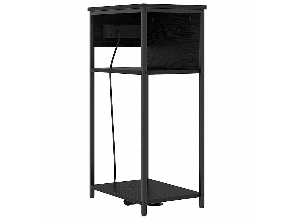 Armario de Noche Roble negro 41 x 28 x 76 cm