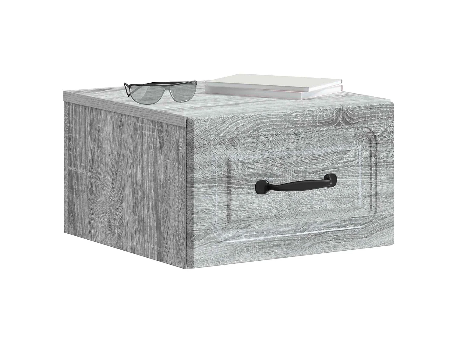 Table de chevet mural Sonoma gris 34,5 x 33 x 20 cm