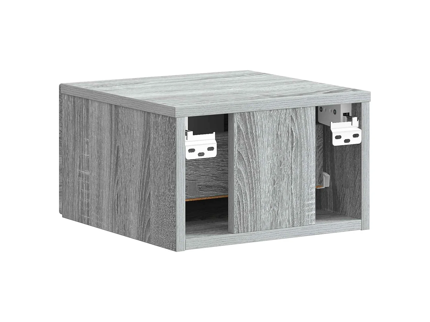 Table de chevet mural Sonoma gris 34,5 x 33 x 20 cm