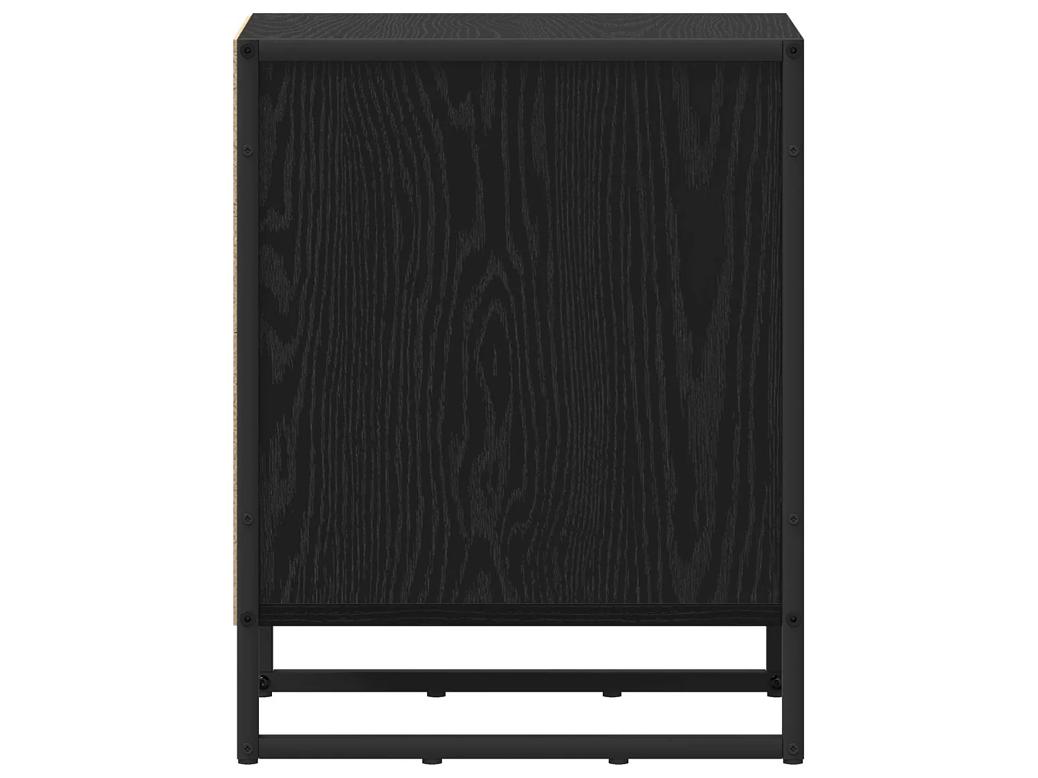 Mesa de Noche 2 piezas Roble Negro 39.5 x 30 x 50 cm