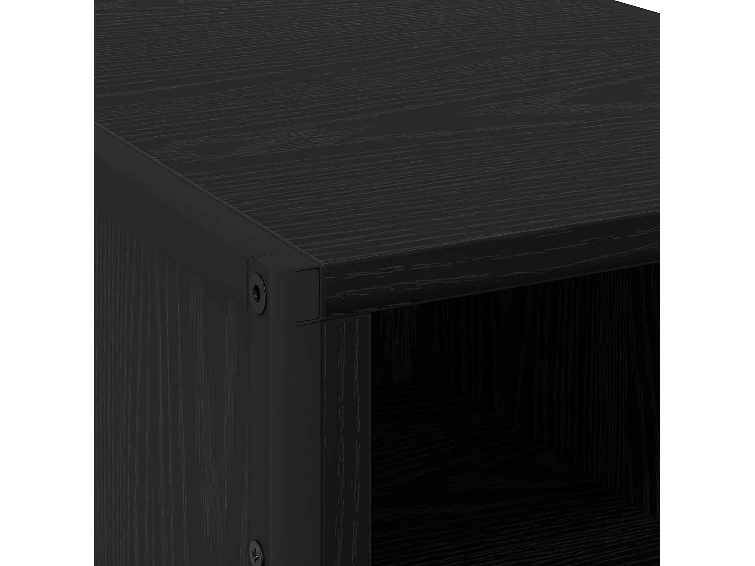 Mesa de Noche 2 piezas Roble Negro 39.5 x 30 x 50 cm