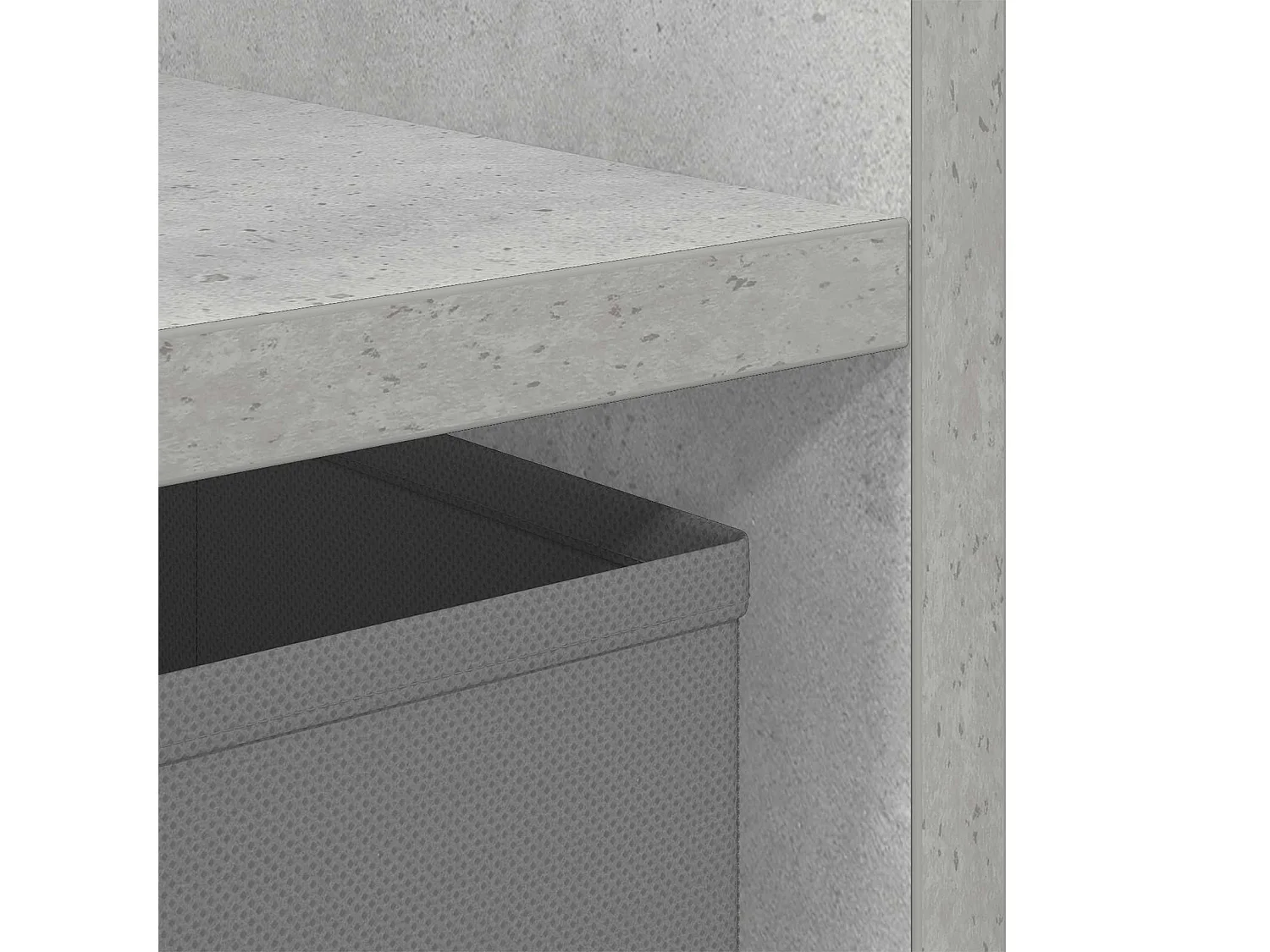 Table de chevet 2 pièces Gris béton 25,5 x 22 x 49,5 cm