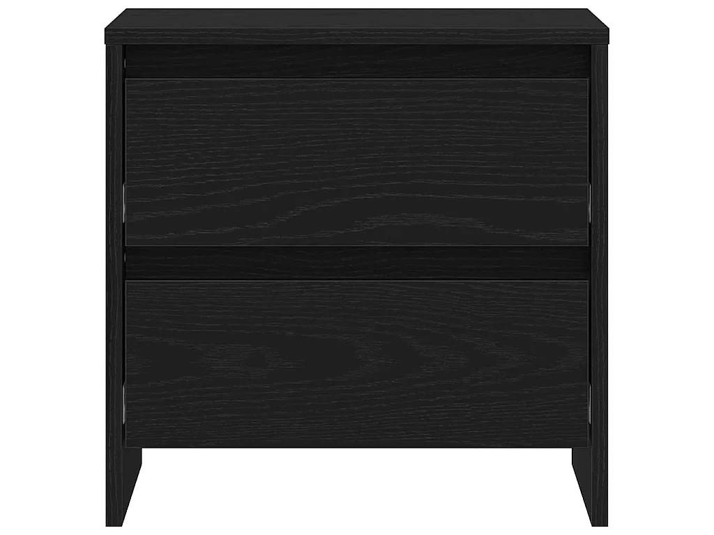 Armario de Noche con cajón 2 piezas Roble negro 45 x 34 x 44.5 cm