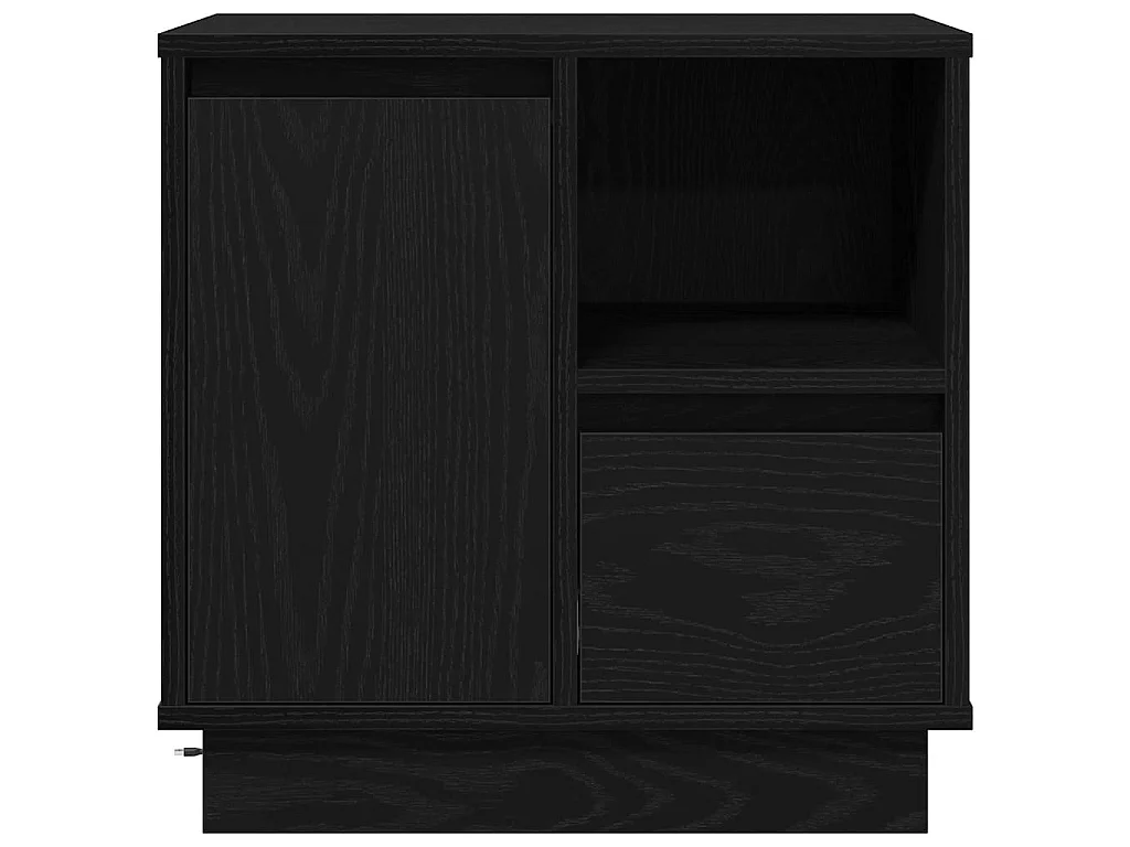 Armario de Noche con cajón con 2 piezas Negro 50 x 34.5 x 50 cm.