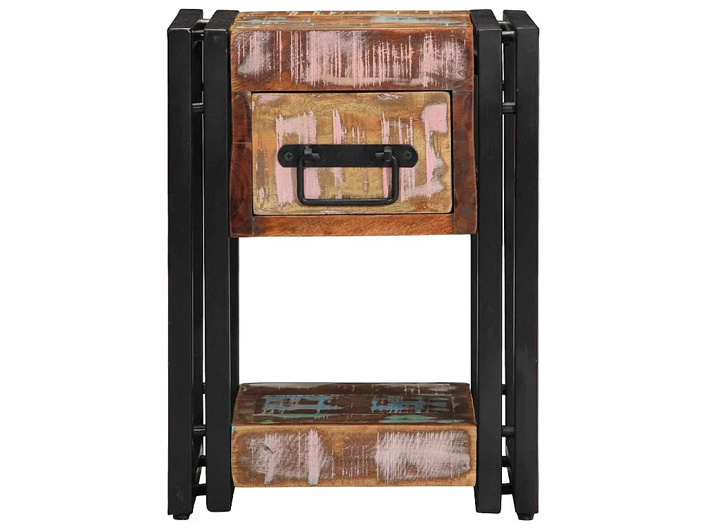 Table de chevet avec tiroir 2 pièces Multicolore 30 x 30 x 40 cm