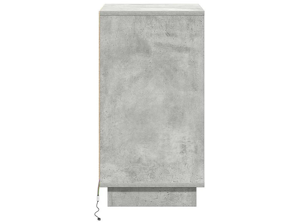 Armario de Noche con cajón con Gris Concreto 39 x 34.5 x 65 cm