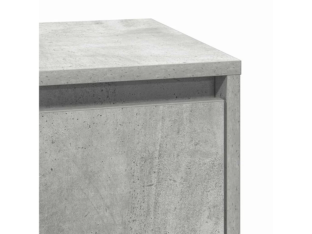 Armario de Noche con cajón con Gris Concreto 39 x 34.5 x 65 cm