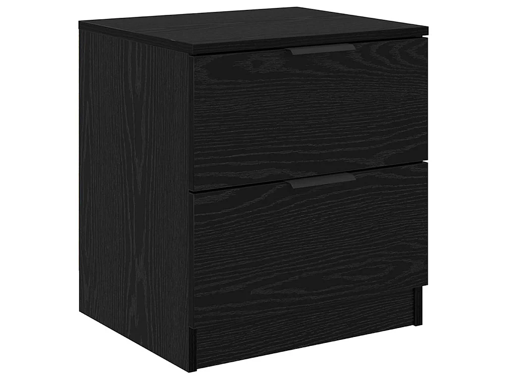 Armario de Noche con cajón 2 piezas Roble negro 45 x 39 x 50 cm