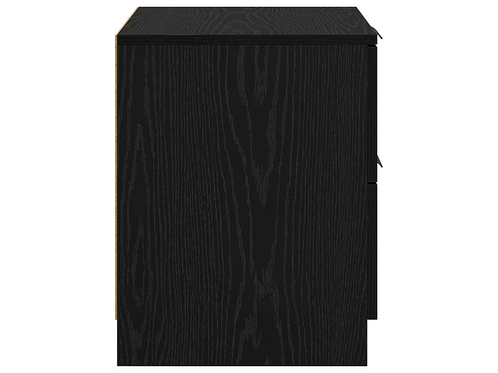 Armario de Noche con cajón 2 piezas Roble negro 45 x 39 x 50 cm