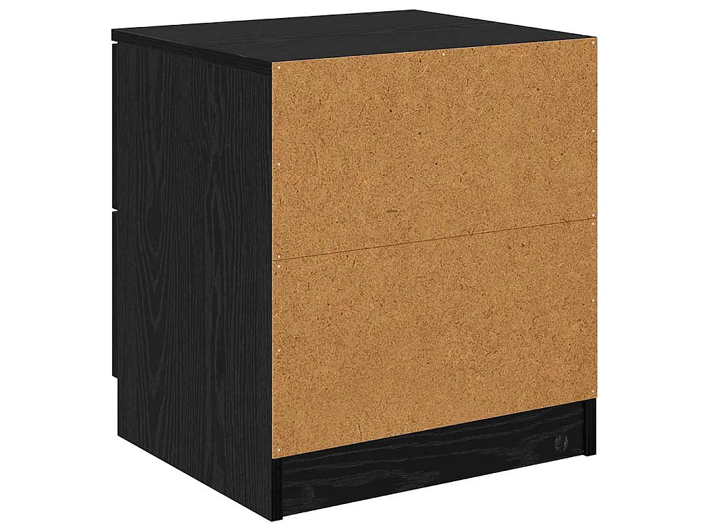Armario de Noche con cajón 2 piezas Roble negro 45 x 39 x 50 cm