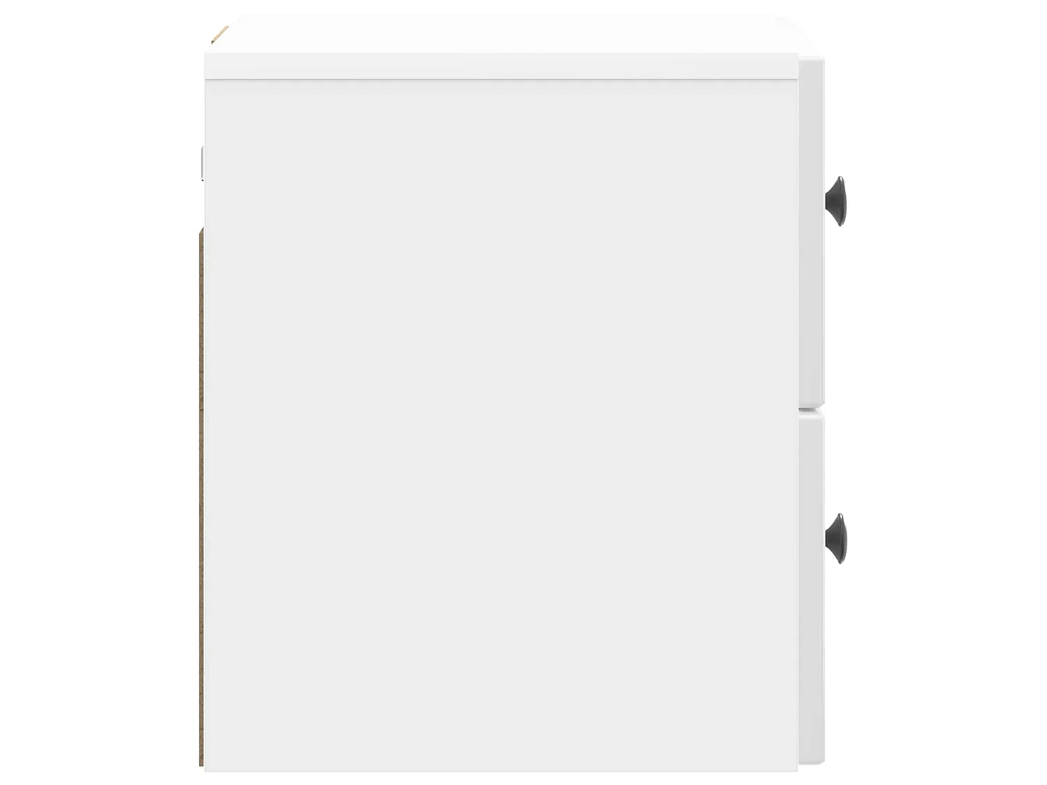 Table de chevet mural 2 pièces Blanc brillant 33 x 34,5 x 40 cm