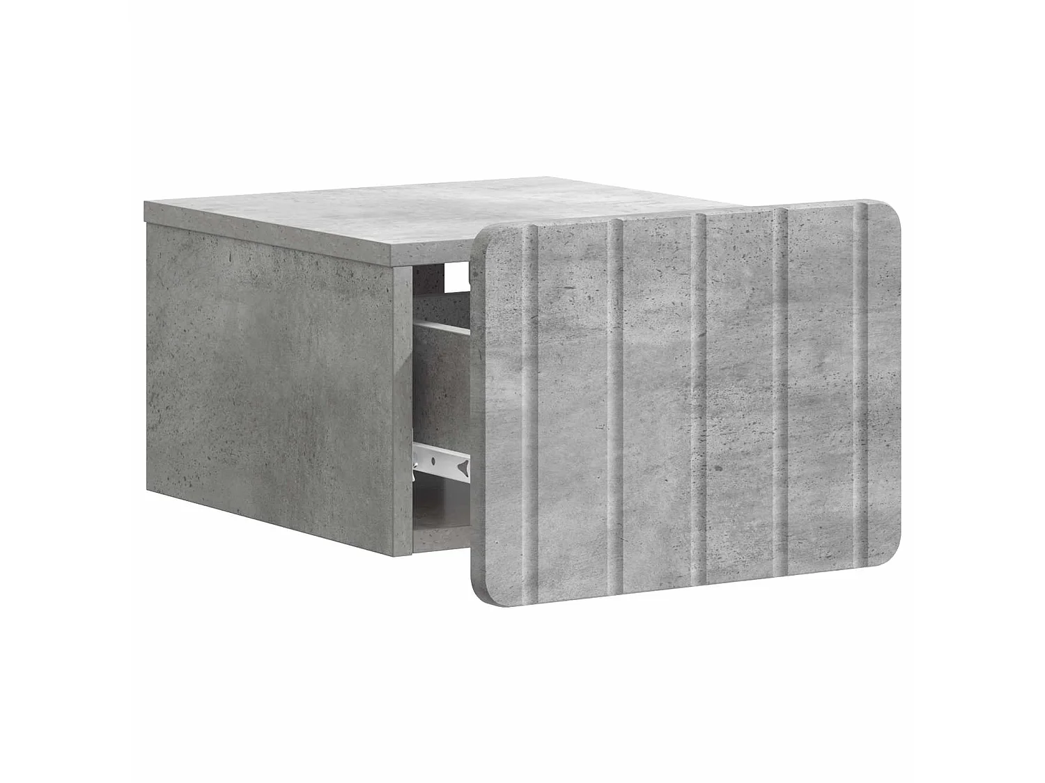 Table de chevet mural Gris béton 33 x 34,5 x 24 cm