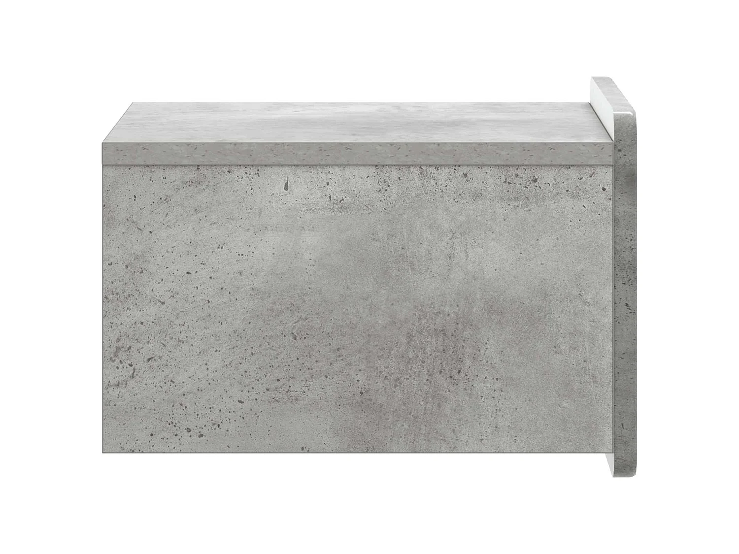 Table de chevet mural Gris béton 33 x 34,5 x 24 cm
