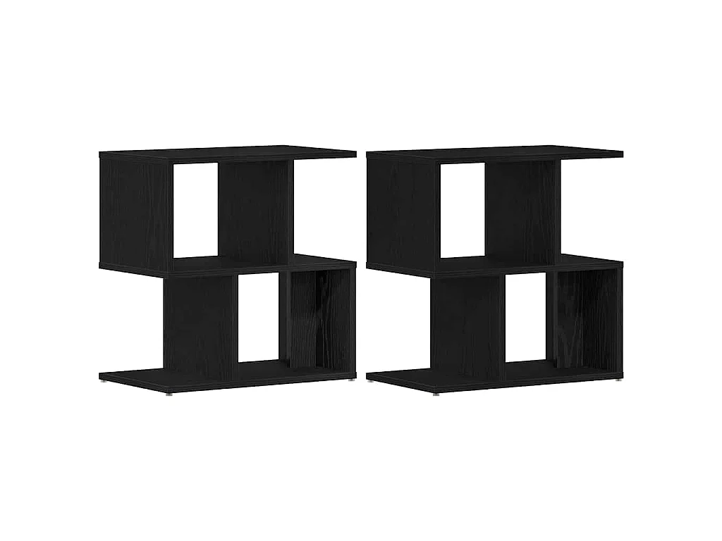 Armario de Noche 2 piezas Roble negro 50 x 30 x 51,5 cm