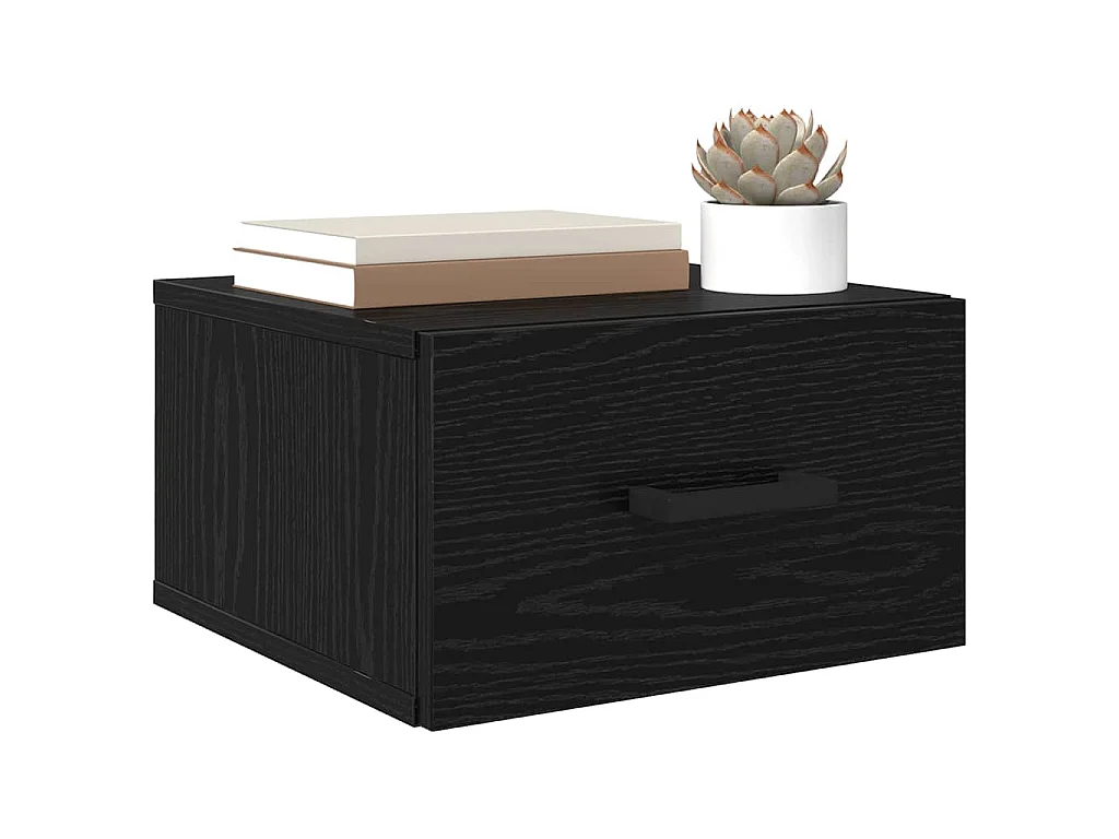 Table de chevet Chêne noir 35 x 35 x 20 cm Bois d'ingénierie