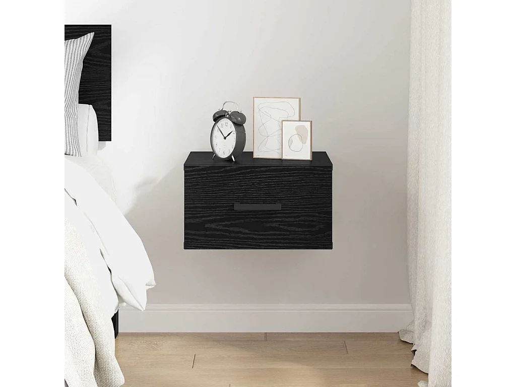 Table de chevet Chêne noir 35 x 35 x 20 cm Bois d'ingénierie