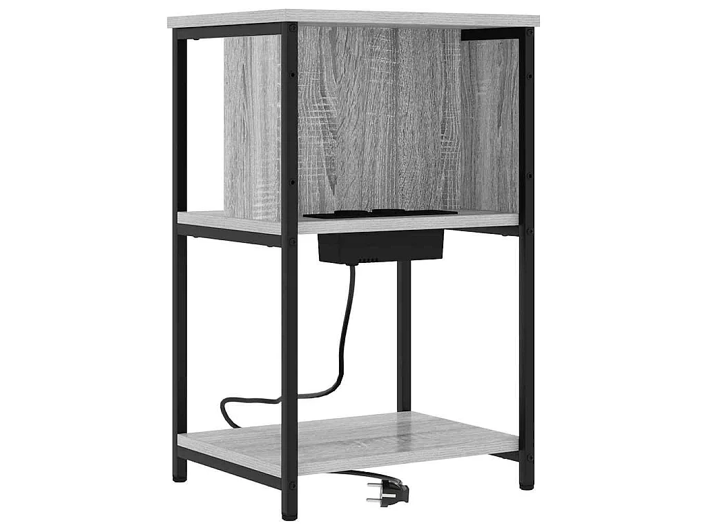Armario de Noche Gris sonoma 38 x 31 x 61 cm
