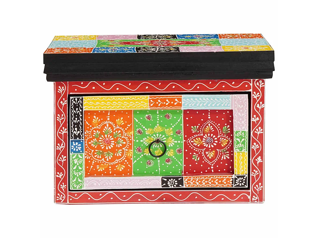 Table de chevet avec tiroir 2 pièces Multicolore 40 x 30 x 28 cm