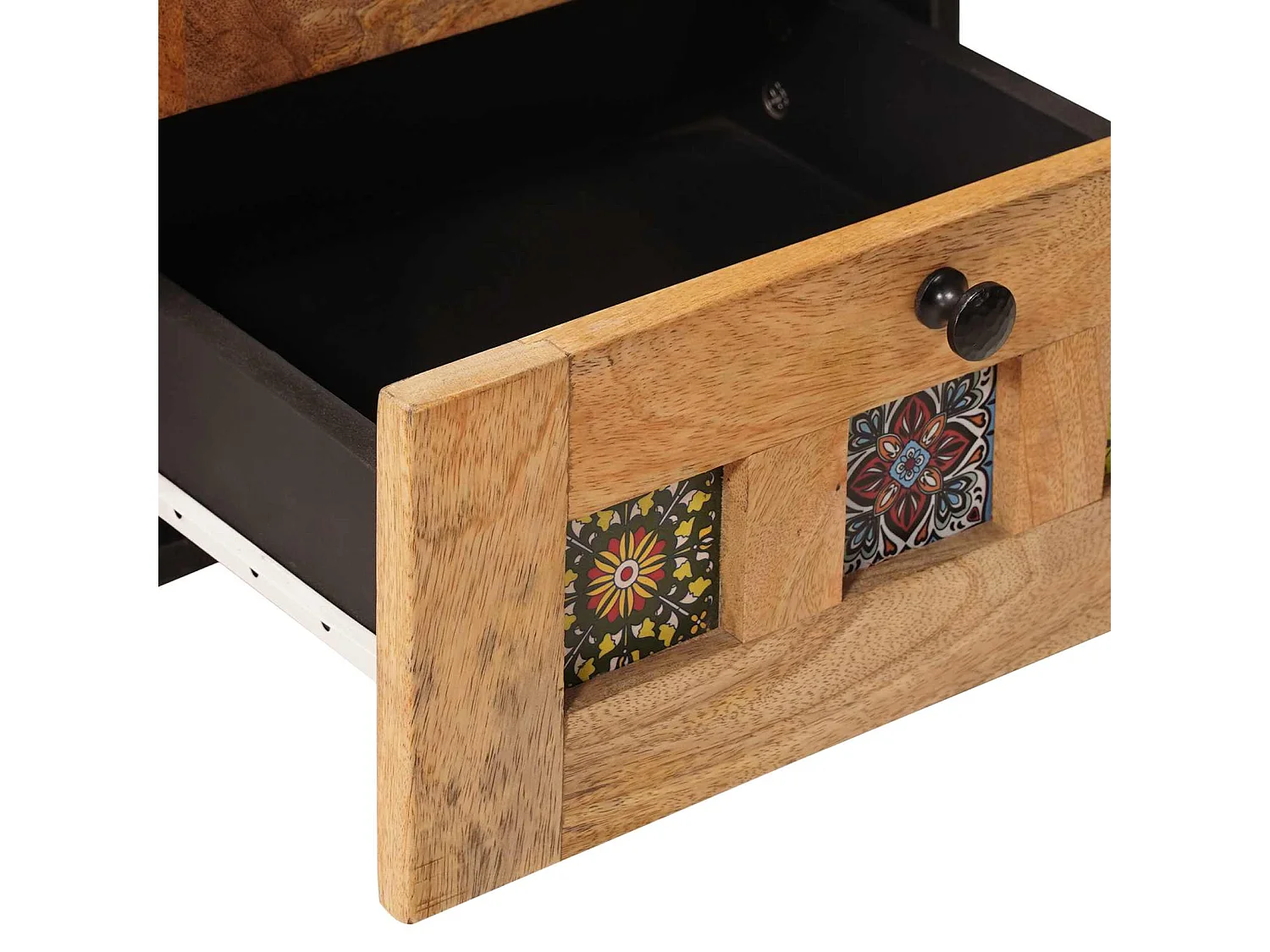 Armario de Noche con cajón 2 piezas Natural 40 x 33,5 x 46 cm