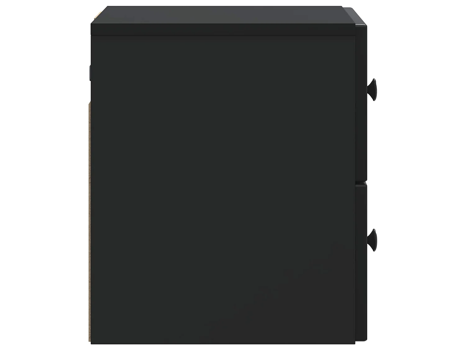 Table de chevet mural 2 pièces Noir 33 x 34,5 x 40 cm