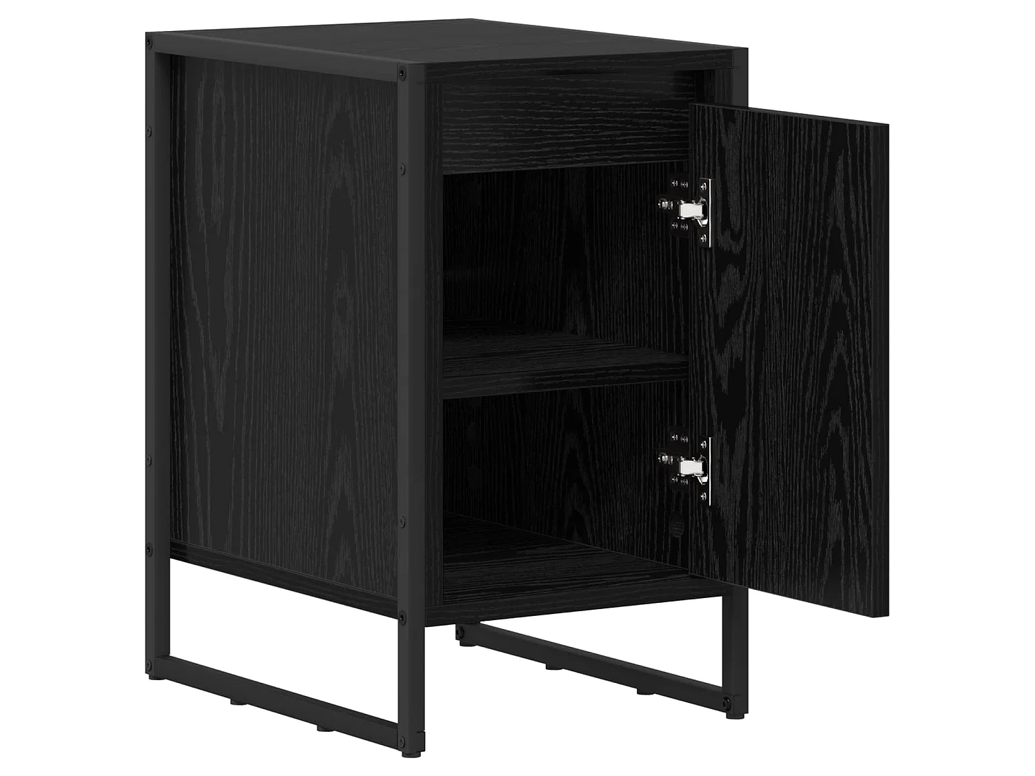 Mesa de Noche Roble Negro 39,5 x 30 x 50 cm