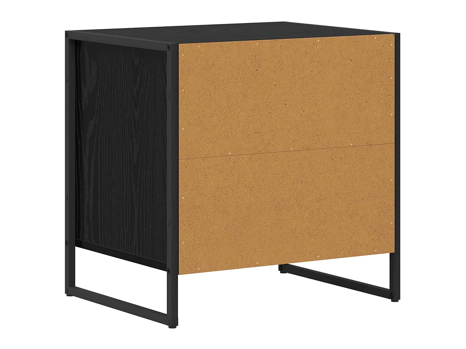 Mesa de Noche con cajón Roble Negro 50 x 39,5 x 50 cm