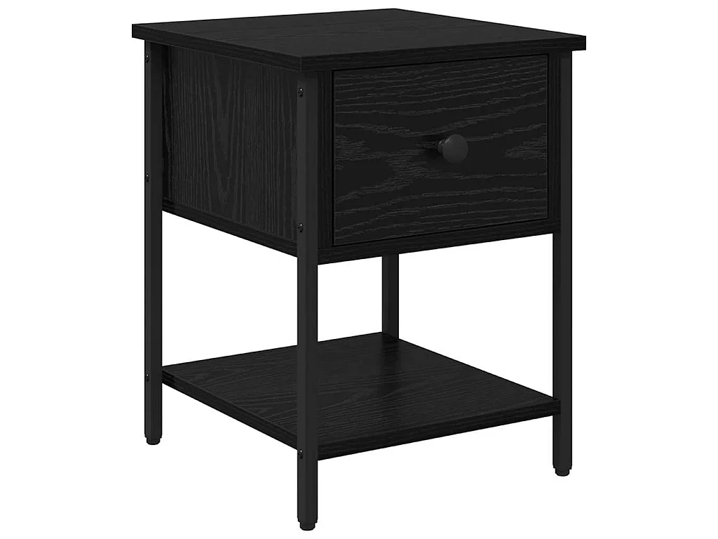 Mesa de Noche con cajón Roble Negro 34 x 35,5 x 45 cm