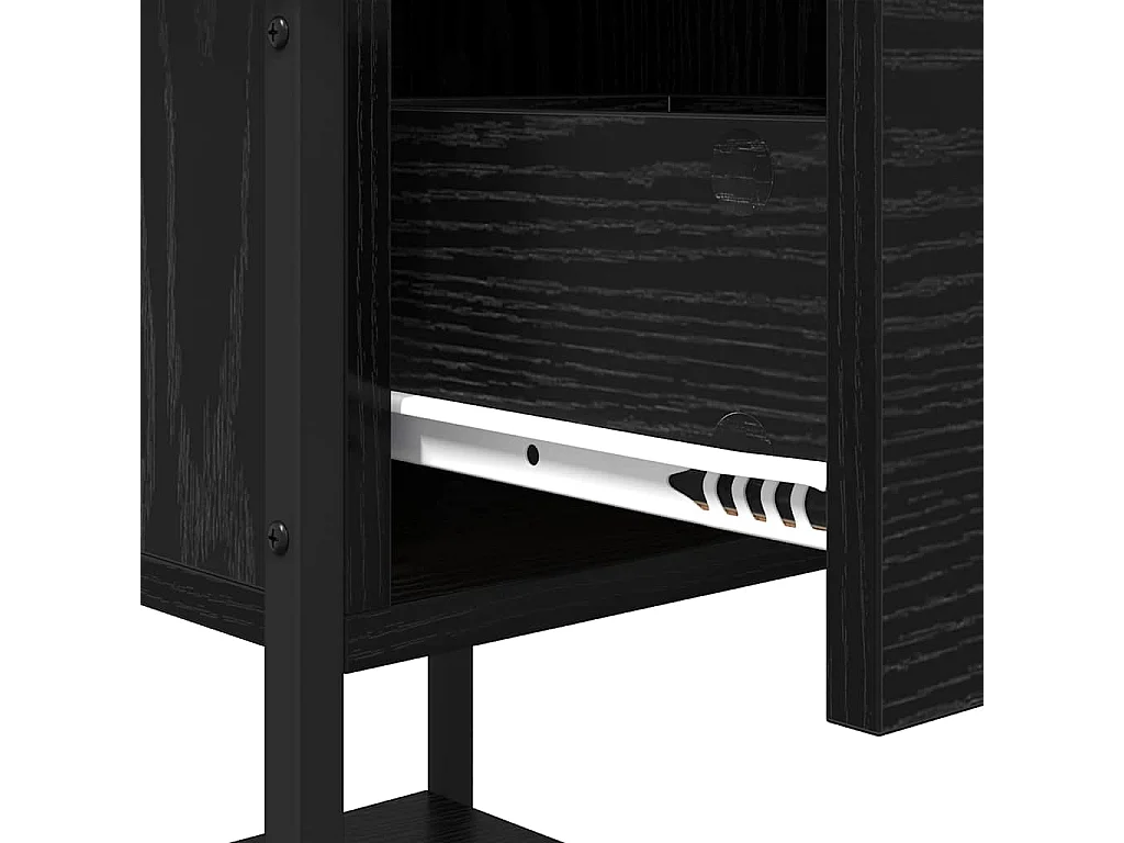Mesa de Noche con cajón Roble Negro 34 x 35,5 x 45 cm