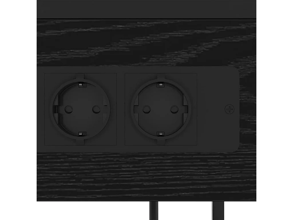 Armario de Noche con cajón Roble negro 40 x 27 x 76 cm