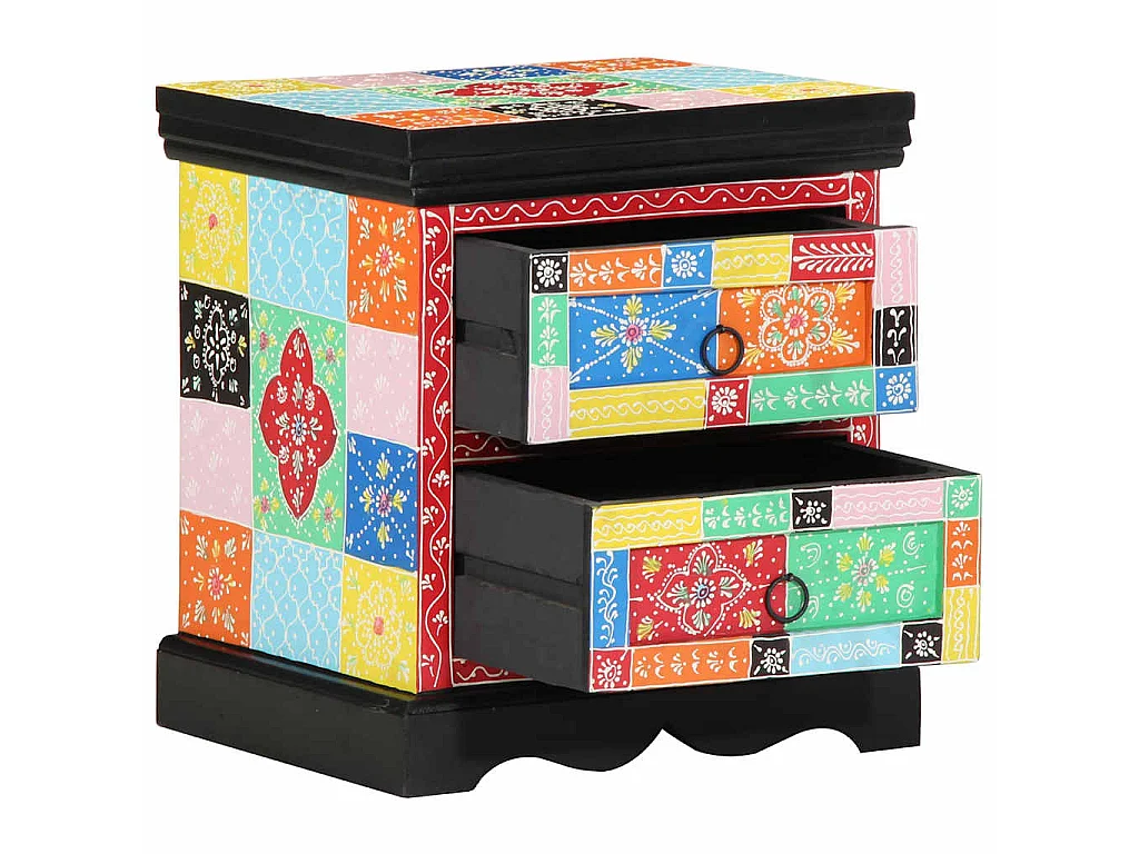 Table de chevet avec tiroir 2 pièces Multicolore 40 x 35 x 45 cm