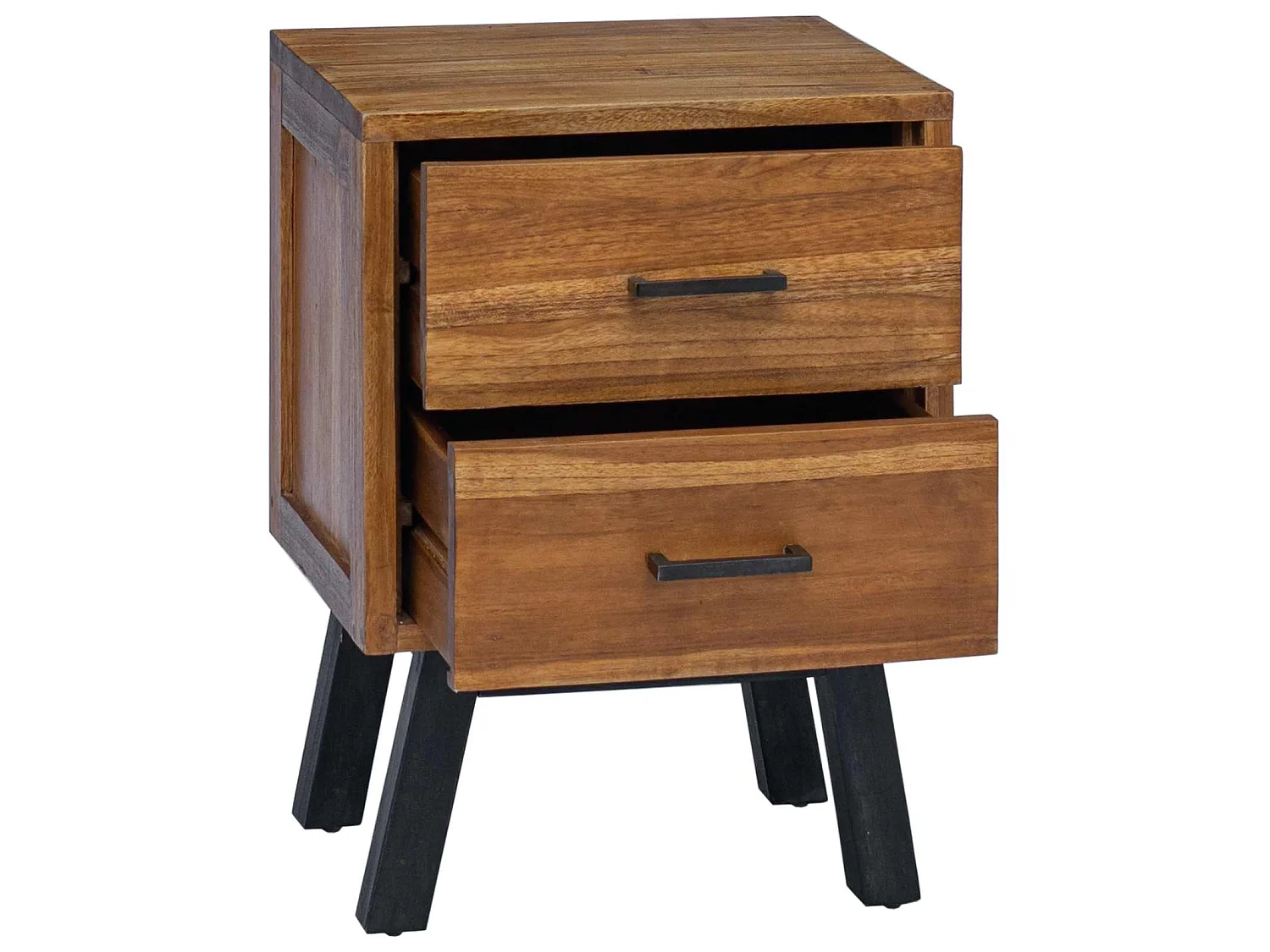 Mesita de Noche Natural 40 x 35 x 55 cm Madera de teca maciza