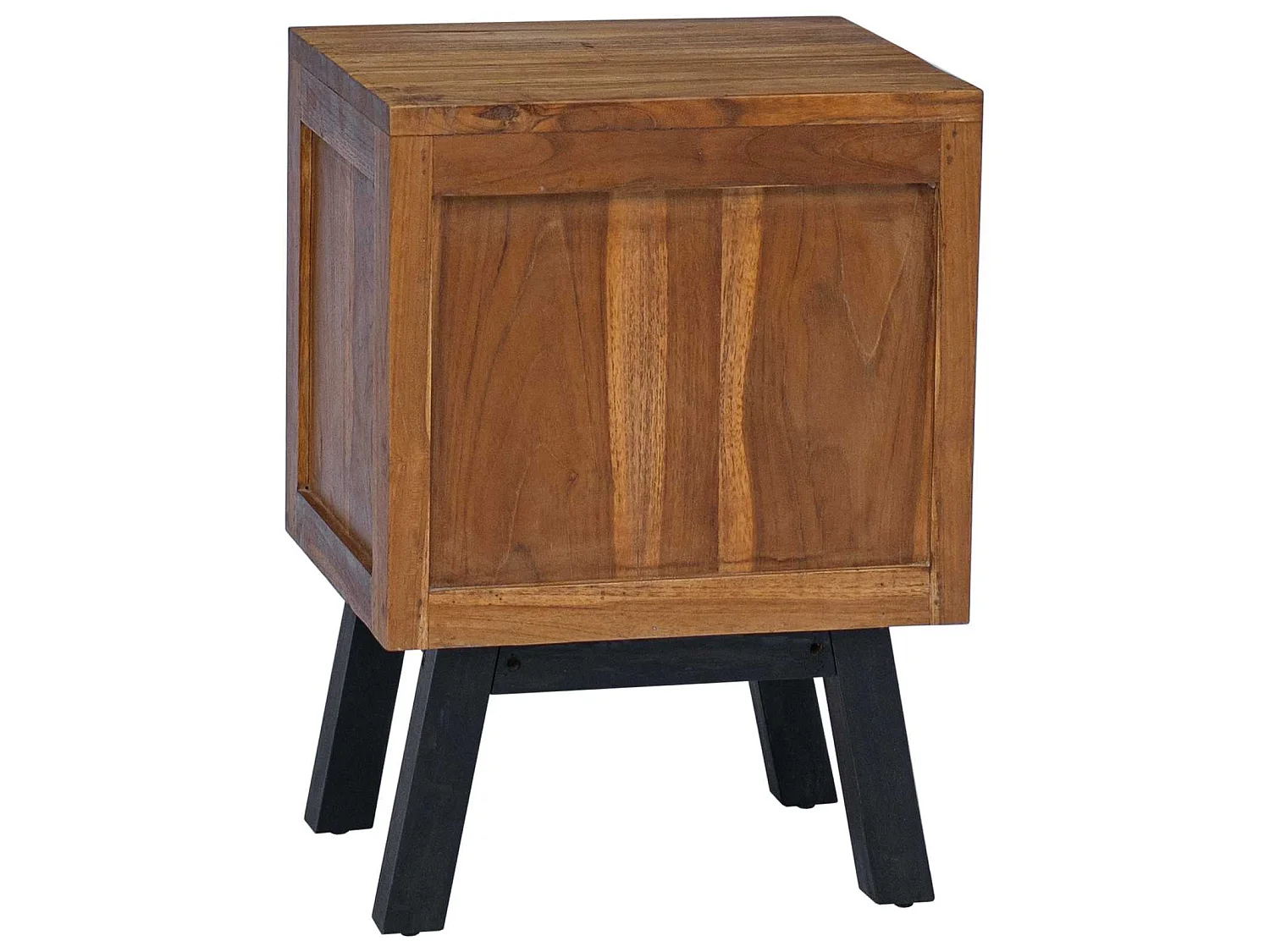 Mesita de Noche Natural 40 x 35 x 55 cm Madera de teca maciza