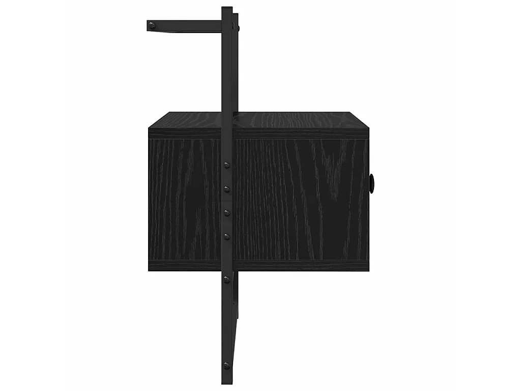 Armario de Noche con cajón 2 piezas Roble Negro 35 x 30 x 51 cm