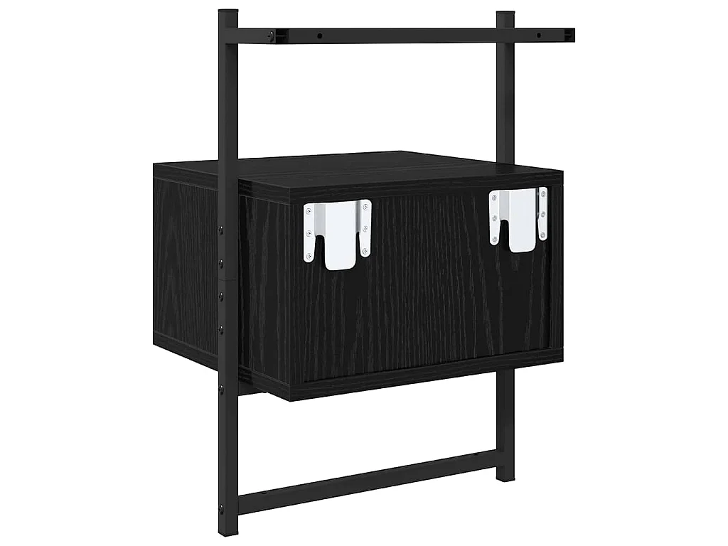 Armario de Noche con cajón 2 piezas Roble Negro 35 x 30 x 51 cm