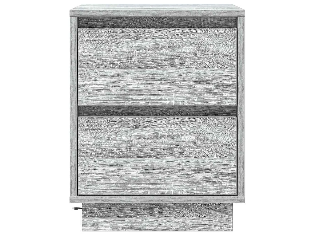 Armario de Noche Gris 39 x 34.5 x 50 cm Madera contrachapada