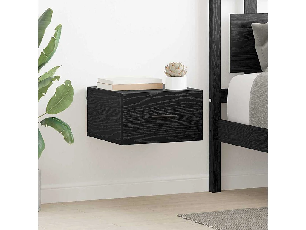 Table de chevet Chêne noir 35 x 35 x 20 cm Bois d'ingénierie