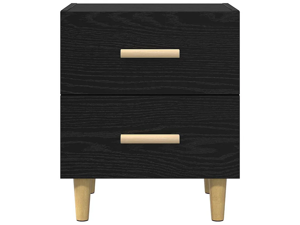 Mueble de cama con cajón 2 piezas Roble negro 40 x 35 x 47.5 cm
