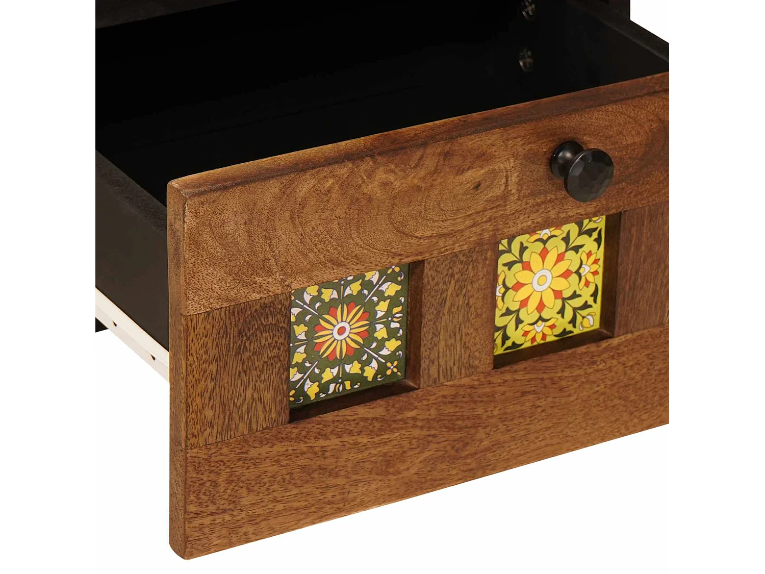 Armario de Noche Marrón 40 x 33 x 46 cm Madera de mango maciza