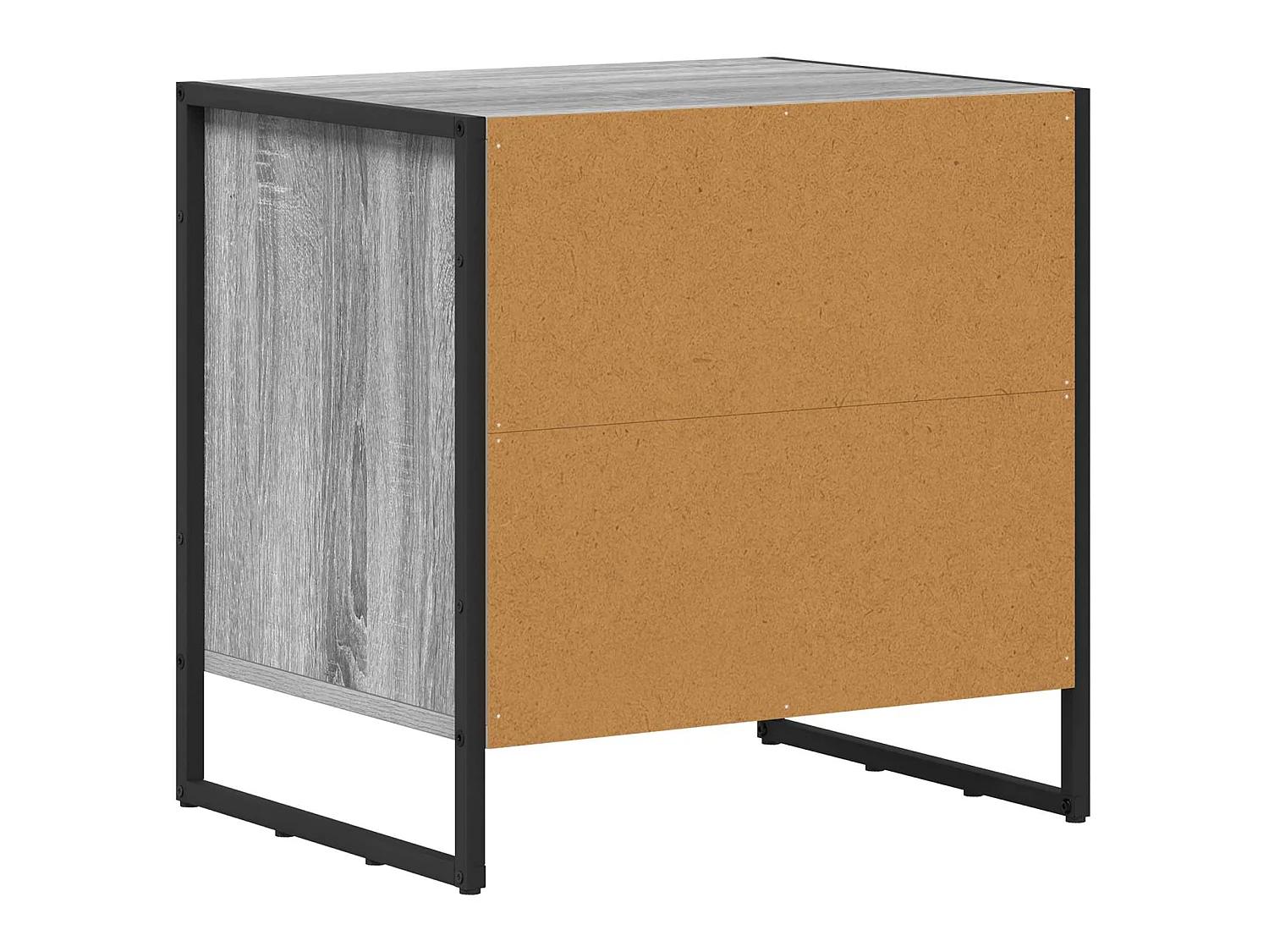Mesa de Noche con cajón 2 piezas Gris Sonoma 50 x 39.5 x 50 cm