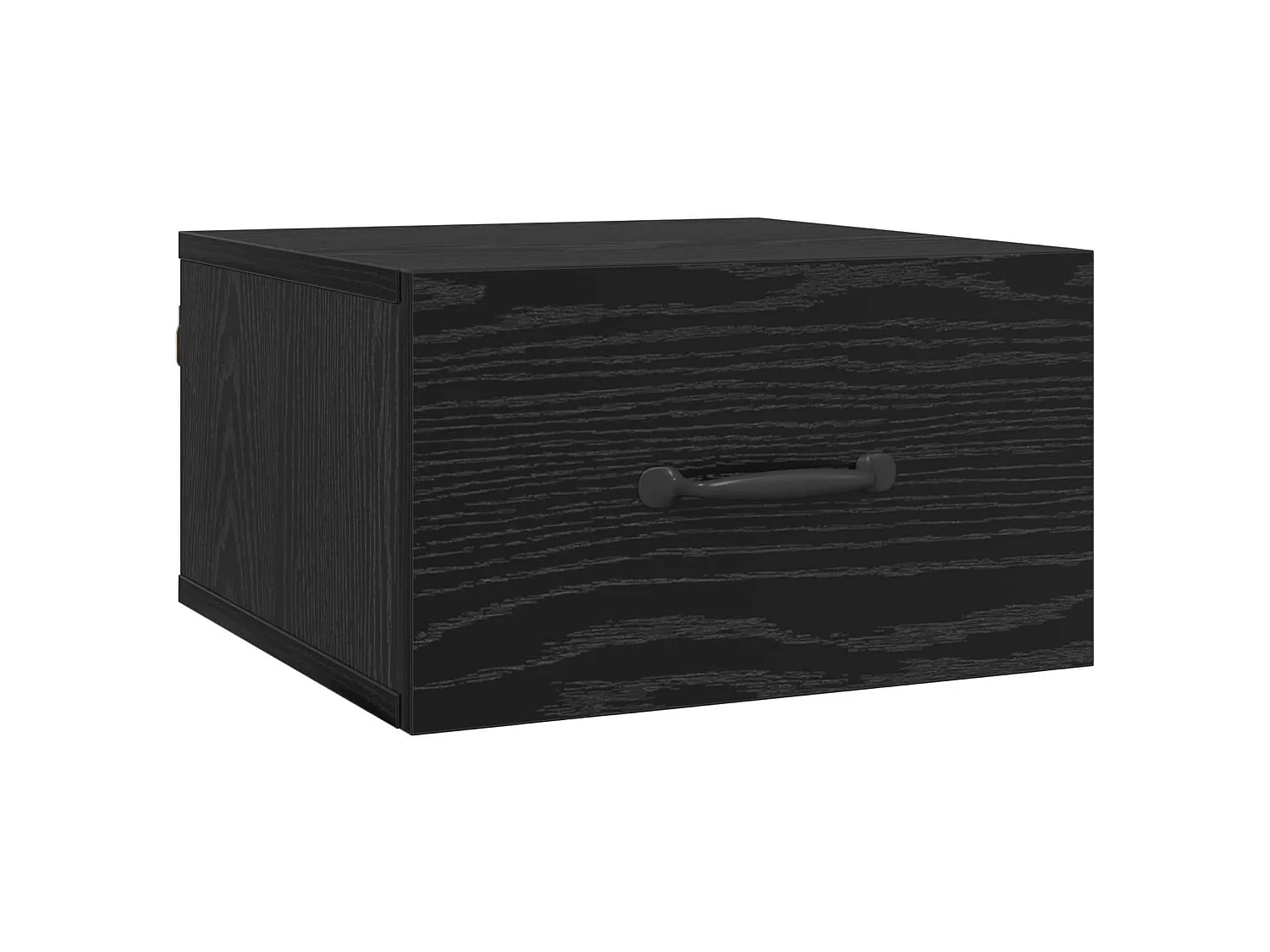 Armario de Noche con cajón Roble Negro 35 x 35 x 20 cm