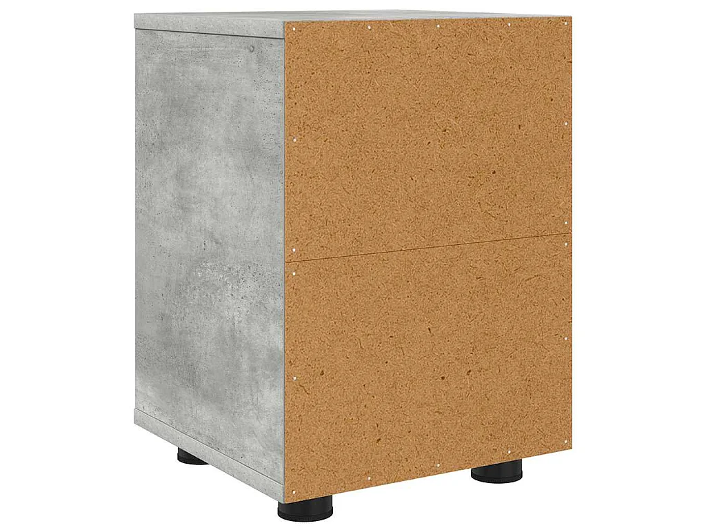 Mesas de noche con cajón 2 piezas Gris Concreto 30,5 x 30 x 43 cm