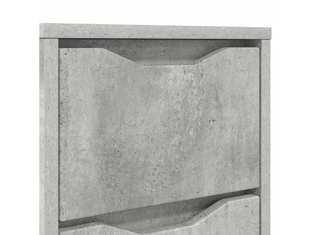 Mesas de noche con cajón 2 piezas Gris Concreto 30,5 x 30 x 43 cm