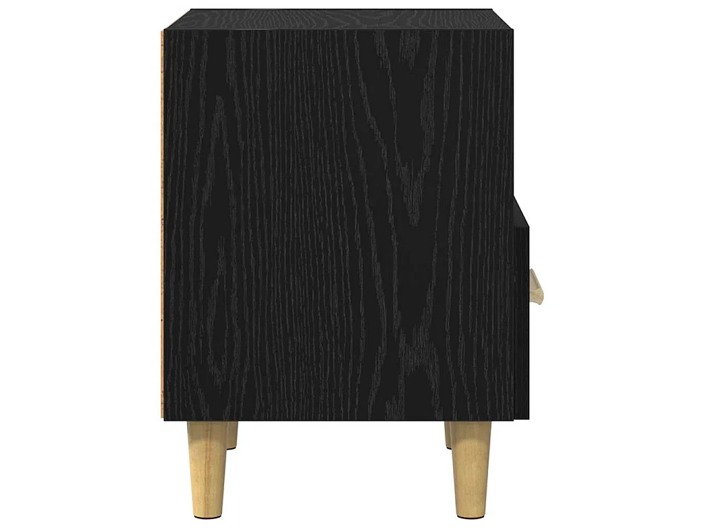 Armario de Noche con cajón Roble negro 40 x 35 x 47.5 cm