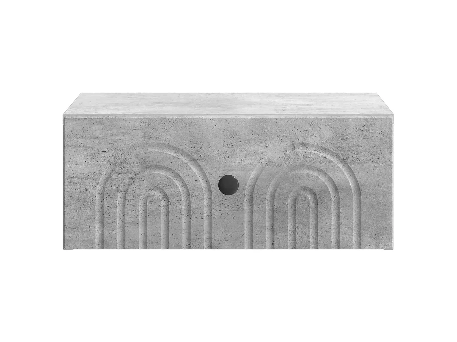 Table de chevet mural Gris béton 49 x 34,5 x 20 cm