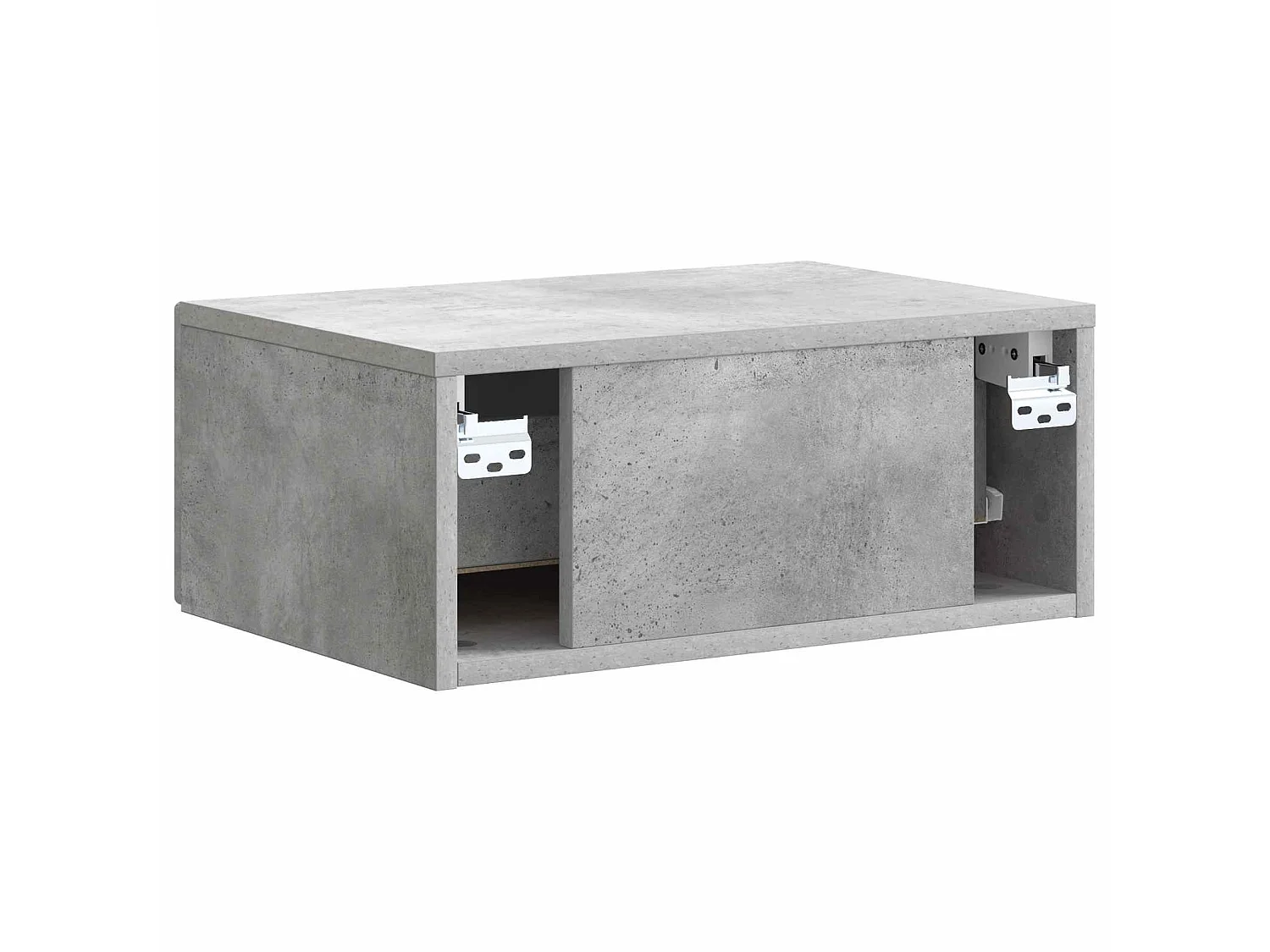 Table de chevet mural Gris béton 49 x 34,5 x 20 cm