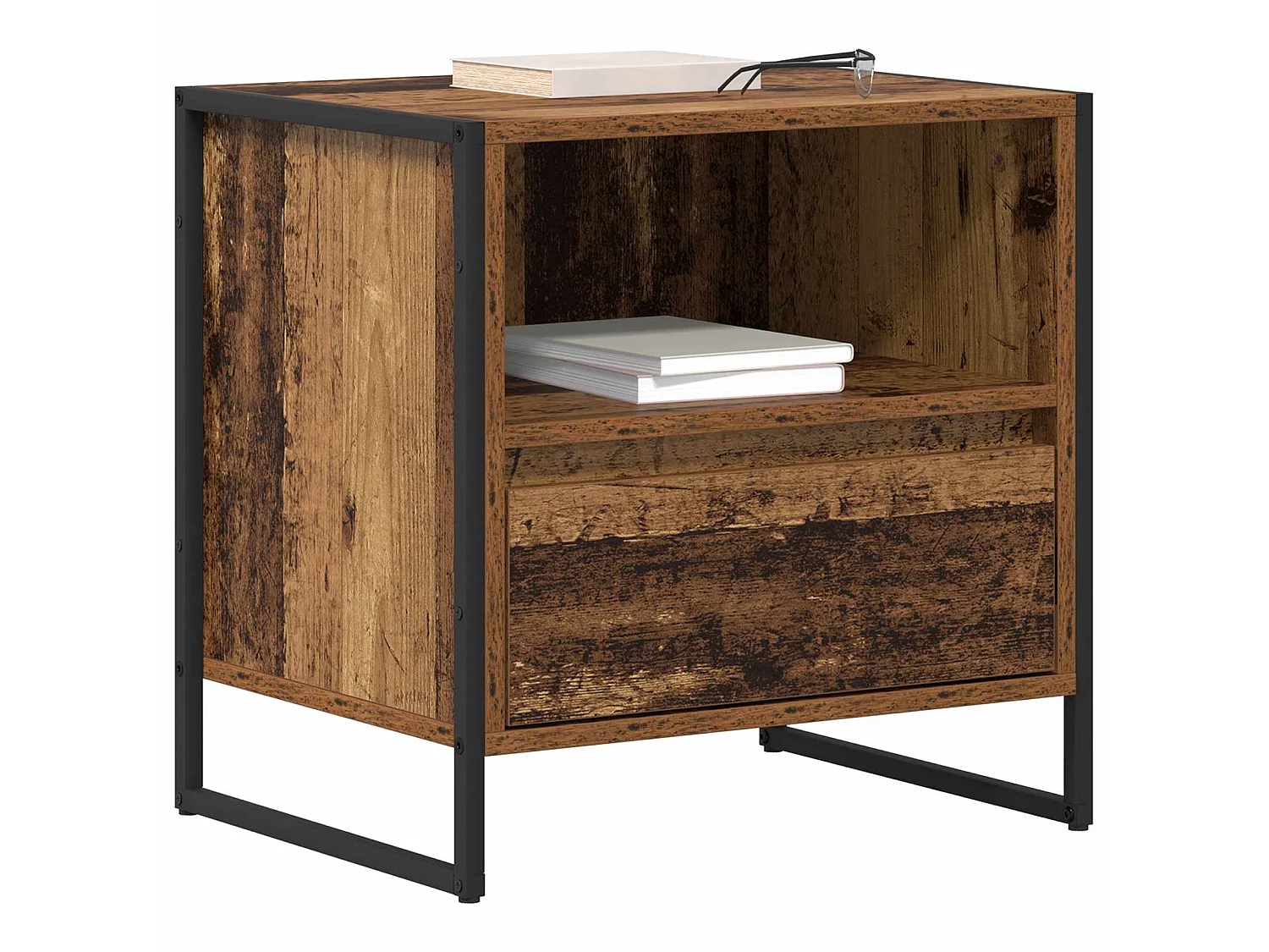 Mesa de Noche con cajón Madera Vieja 50 x 39,5 x 50 cm