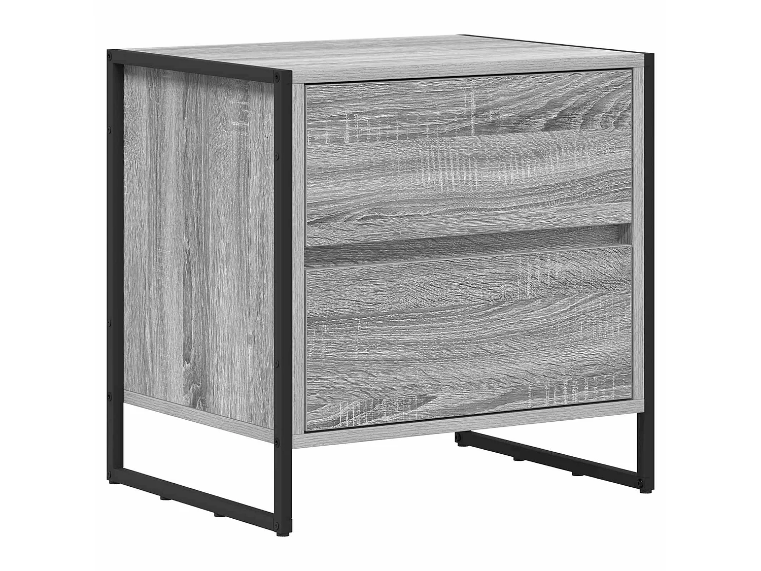 Mesa de Noche con cajón Gris Sonoma 50 x 39.5 x 50 cm